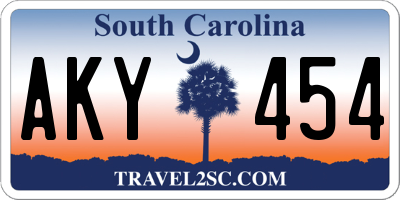 SC license plate AKY454