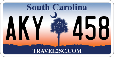 SC license plate AKY458