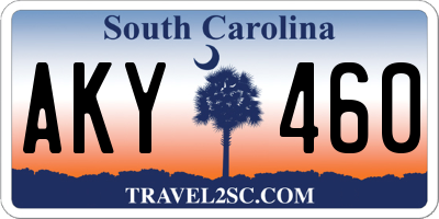 SC license plate AKY460