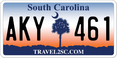 SC license plate AKY461