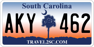 SC license plate AKY462