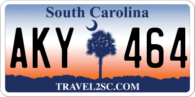 SC license plate AKY464
