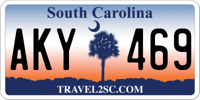 SC license plate AKY469