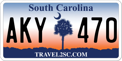 SC license plate AKY470