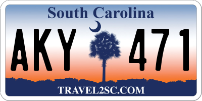 SC license plate AKY471