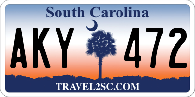 SC license plate AKY472