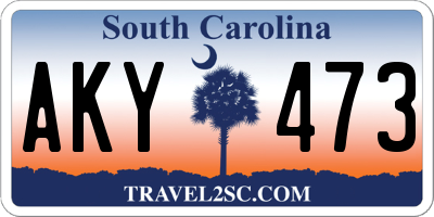 SC license plate AKY473