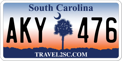SC license plate AKY476