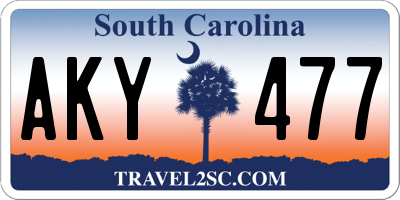 SC license plate AKY477