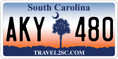 SC license plate AKY480