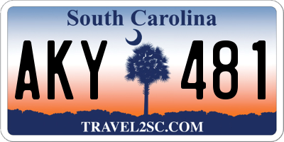 SC license plate AKY481