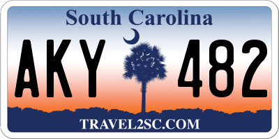 SC license plate AKY482