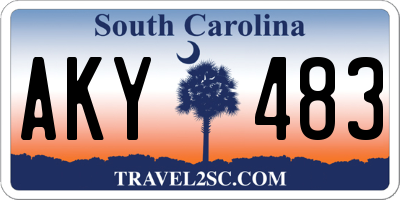 SC license plate AKY483