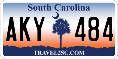 SC license plate AKY484