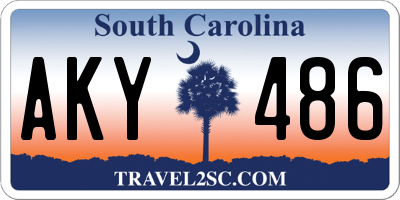 SC license plate AKY486