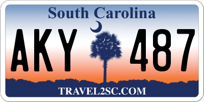 SC license plate AKY487
