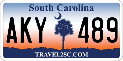 SC license plate AKY489