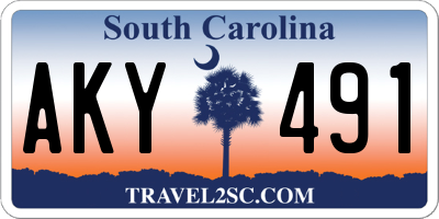 SC license plate AKY491