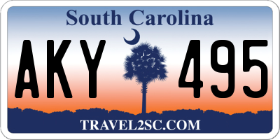 SC license plate AKY495