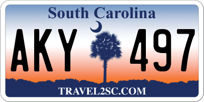 SC license plate AKY497