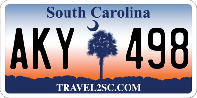 SC license plate AKY498
