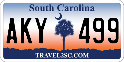SC license plate AKY499