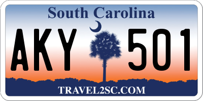 SC license plate AKY501