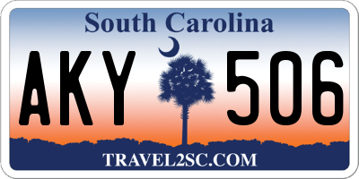 SC license plate AKY506