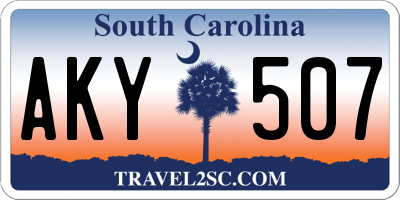 SC license plate AKY507