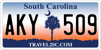 SC license plate AKY509