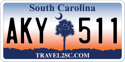 SC license plate AKY511