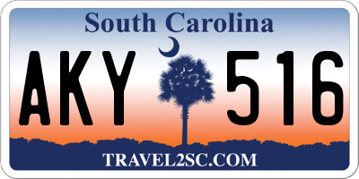 SC license plate AKY516