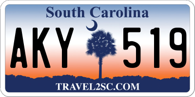 SC license plate AKY519