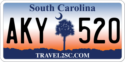 SC license plate AKY520