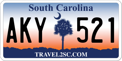 SC license plate AKY521