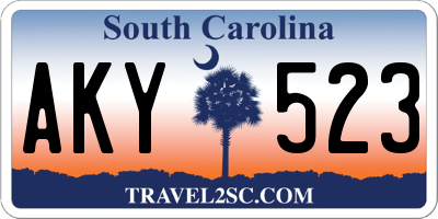 SC license plate AKY523