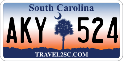 SC license plate AKY524