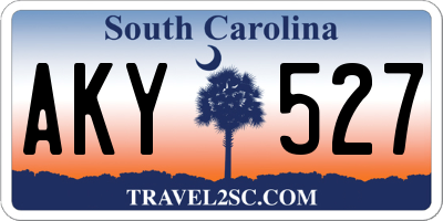 SC license plate AKY527