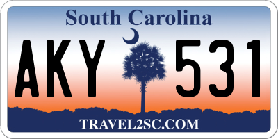SC license plate AKY531