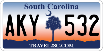 SC license plate AKY532