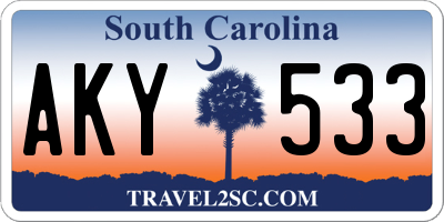 SC license plate AKY533