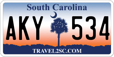 SC license plate AKY534