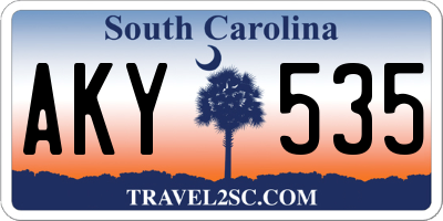 SC license plate AKY535