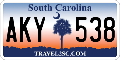 SC license plate AKY538