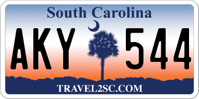SC license plate AKY544