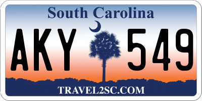 SC license plate AKY549