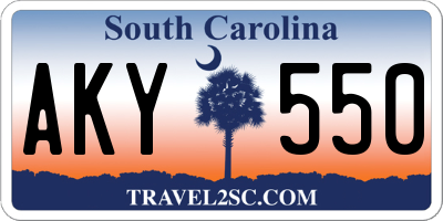 SC license plate AKY550