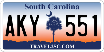 SC license plate AKY551
