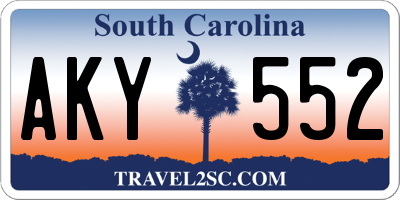 SC license plate AKY552