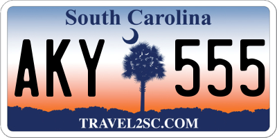 SC license plate AKY555